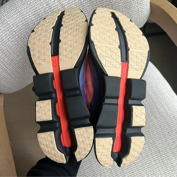 On Cloud Running Cloudspark Sneakers Running Workout Shoes in Flame / Black - Picture 8 of 9